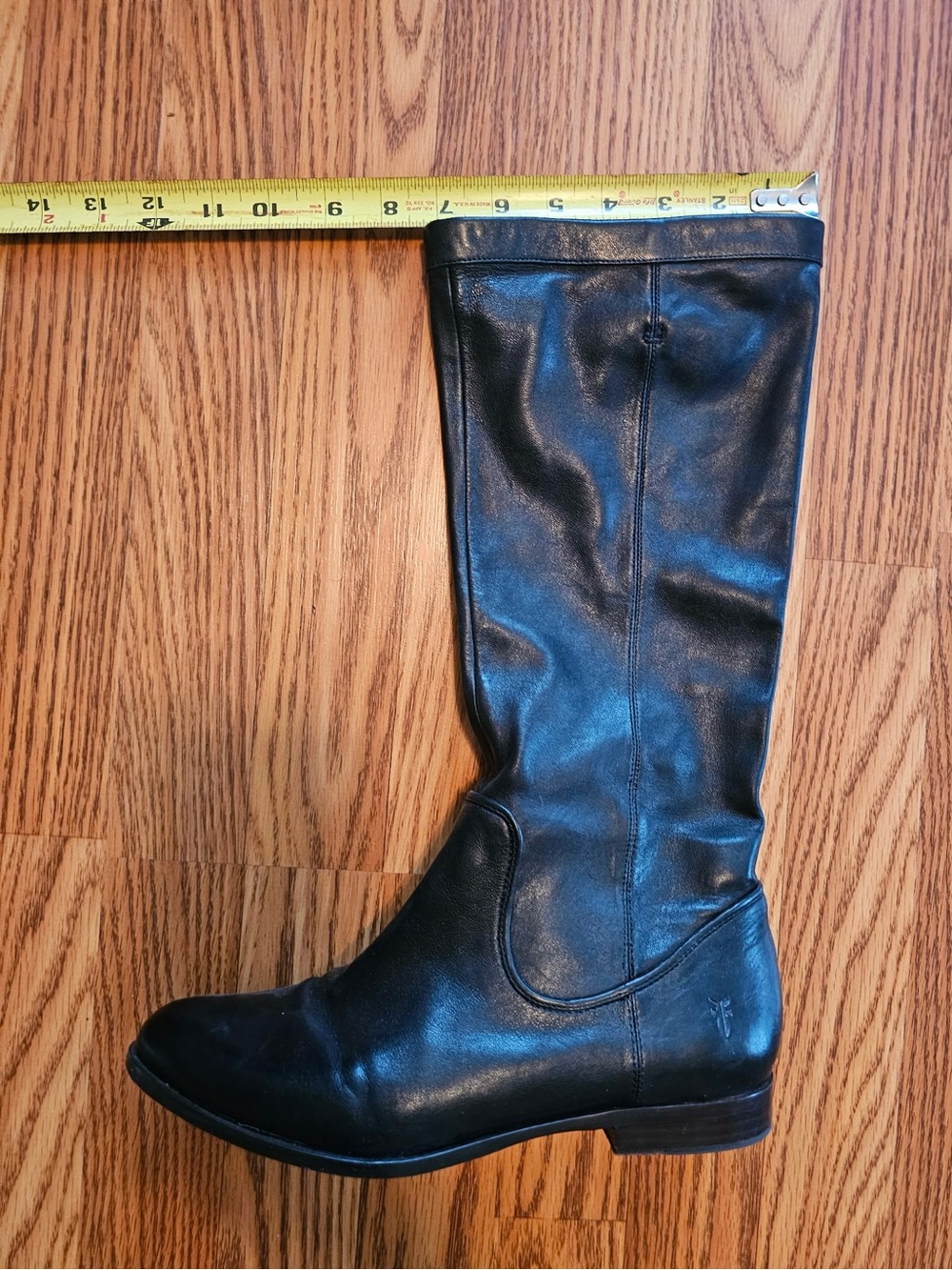 Frye Black Leather Tall Riding Boots - Picture 8 of 10